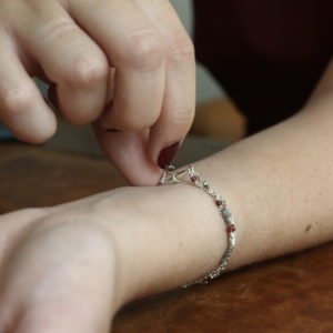 Fermoir Ogive argent Diamanté pour bracelet