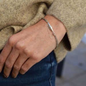 Fermoir Ogive or blanc Classique pour bracelet